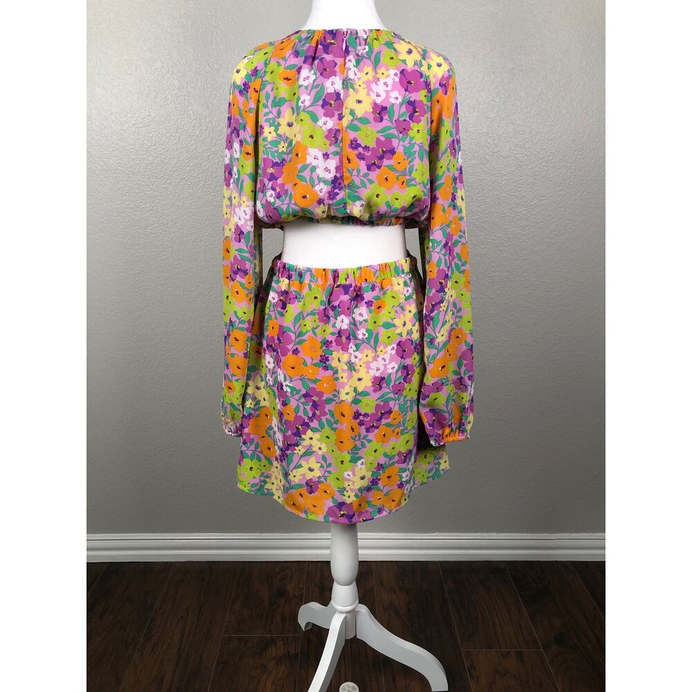 Sanctuary Floral Dress Blouson Sleeve Women's Size Medium NEW - Picture 5 of 9